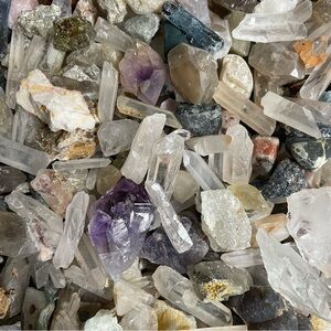 Raw Crystal and mineral Collection scoops